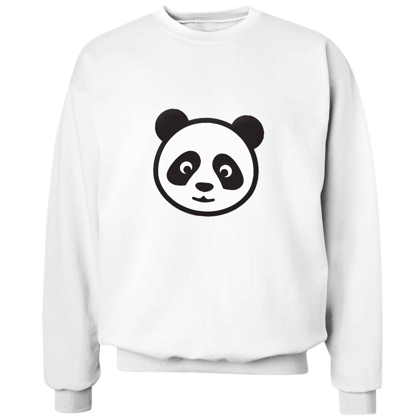 Panda face adult's unisex white sweater 2XL