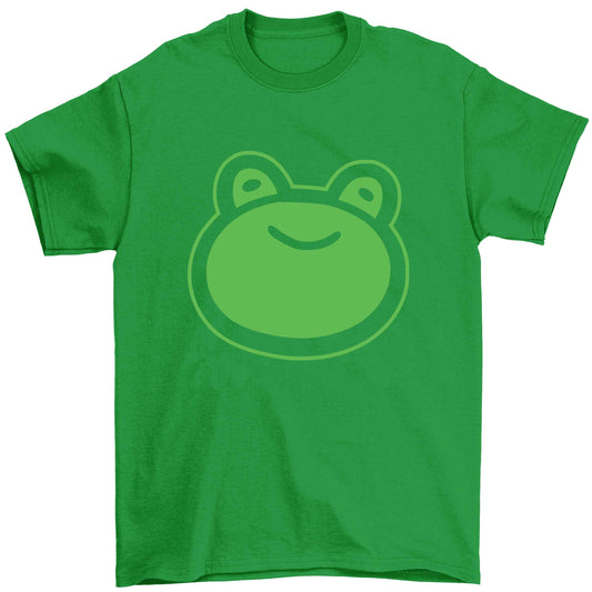 Frog face illustration Children's green Tshirt 12-13 Years