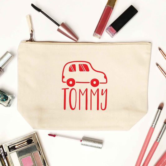 Personalised car any name here natural makeup bag
