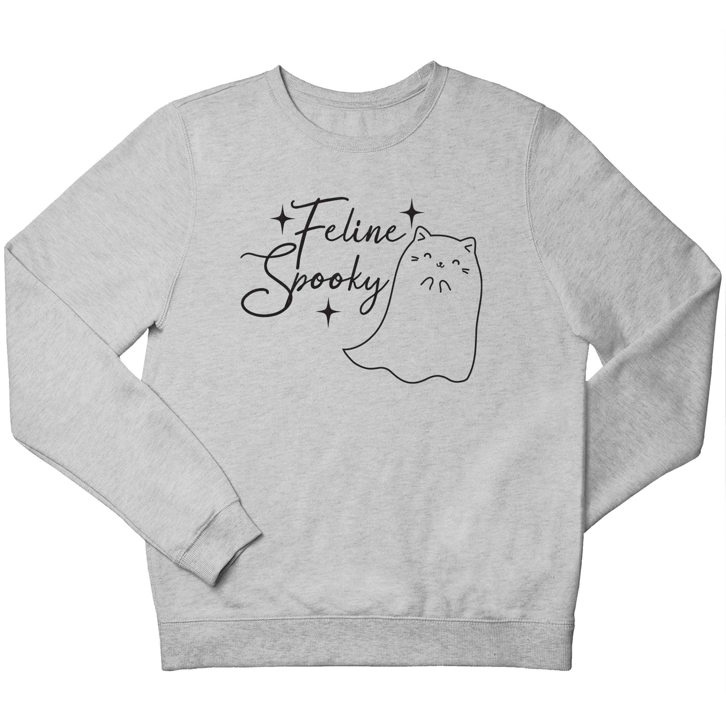 Feline spooky children's grey sweater 12-13 Years