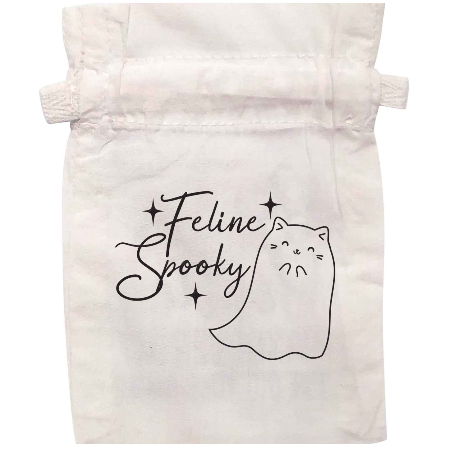 Feline spooky | XS - L | Pouch / Drawstring bag / Sack | Organic Cotton | Bulk discounts available!