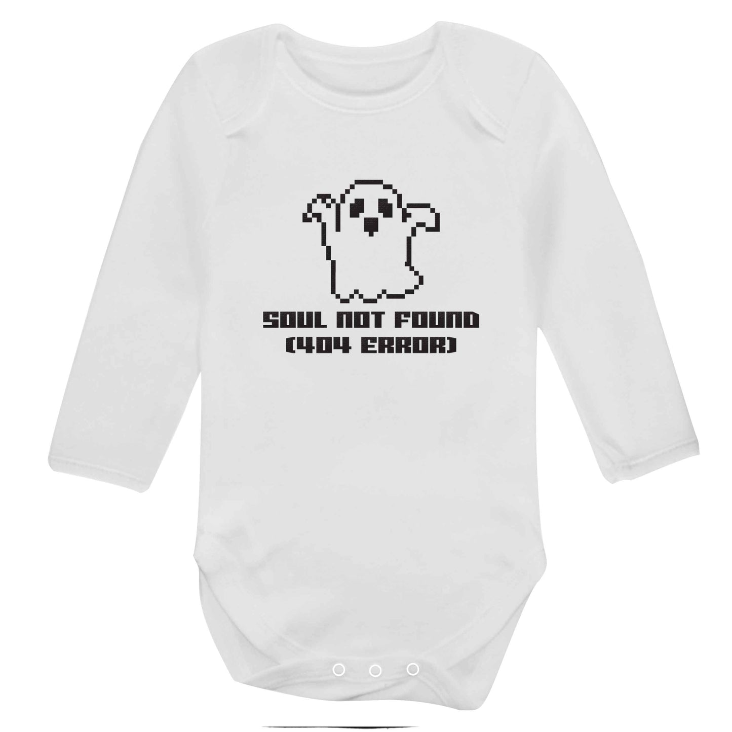 Soul not found (404 error) baby bodysuit long sleeved white 6-12 months