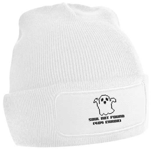 Soul not found (404 error) white beanie hat
