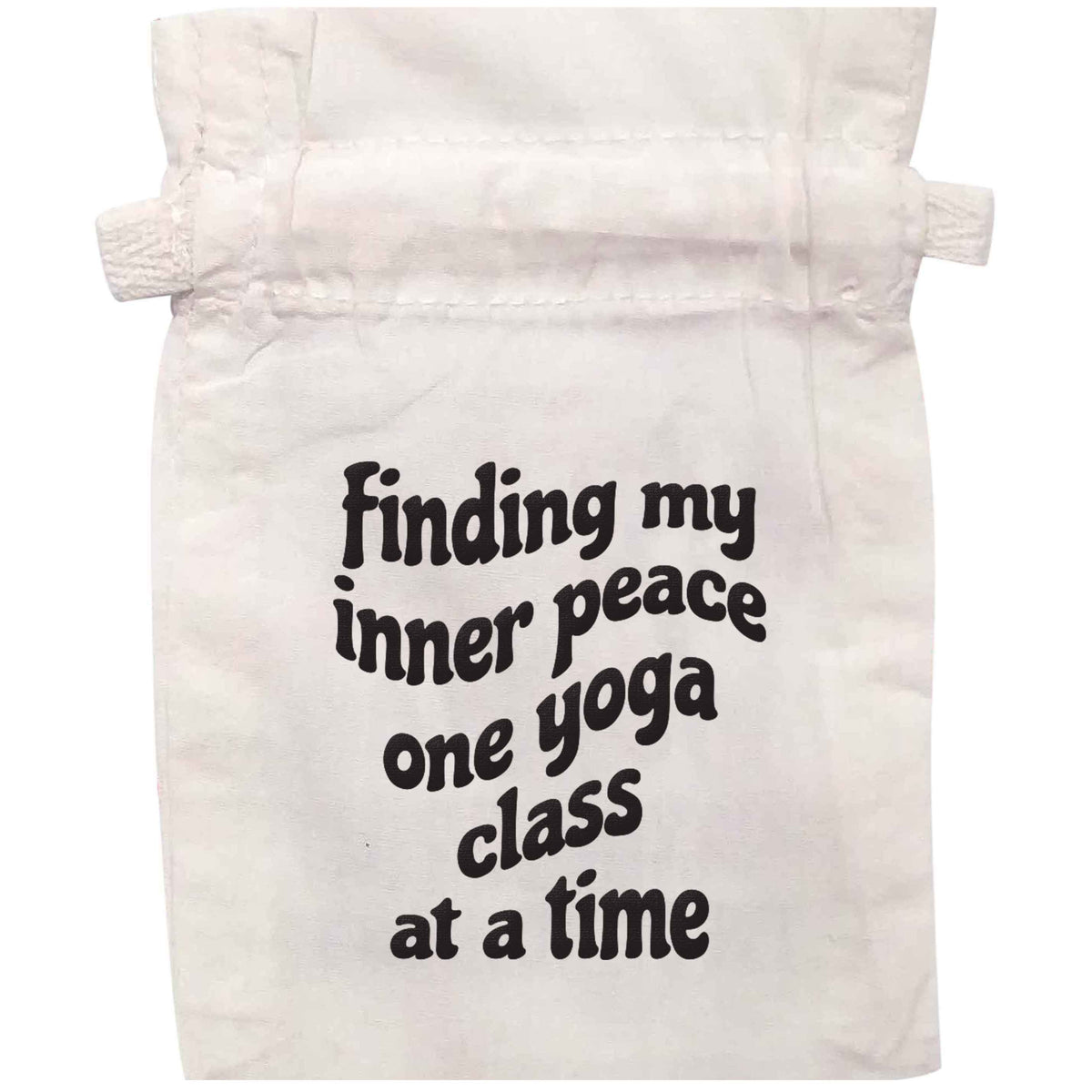 Finding My Inner Peace One Yoga Class at a Time organic cotton pouch