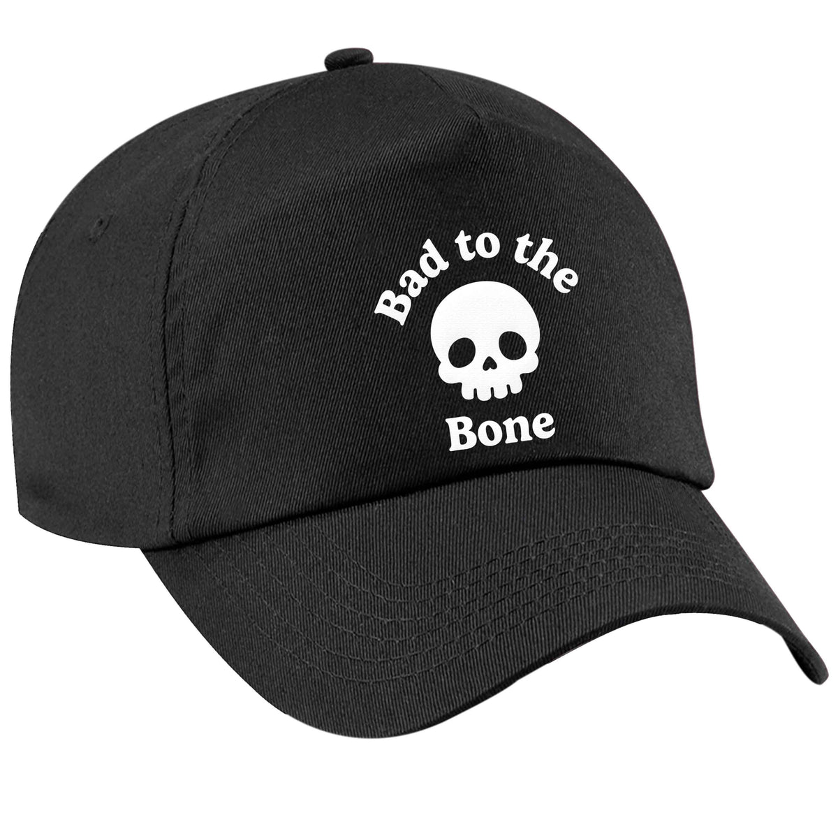 Bad to the Bone black peak cap