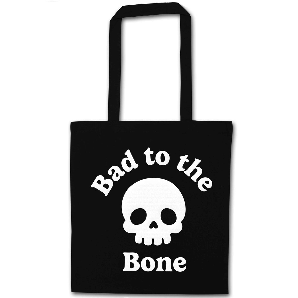 Bad to the Bone black tote bag