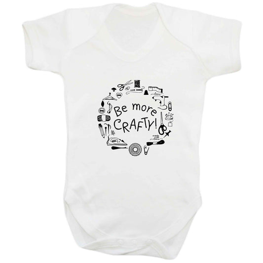 Be More Crafty baby bodysuit white 18-24 months