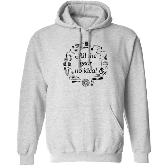 All the Gear No Idea adults unisex grey hoodie 2XL