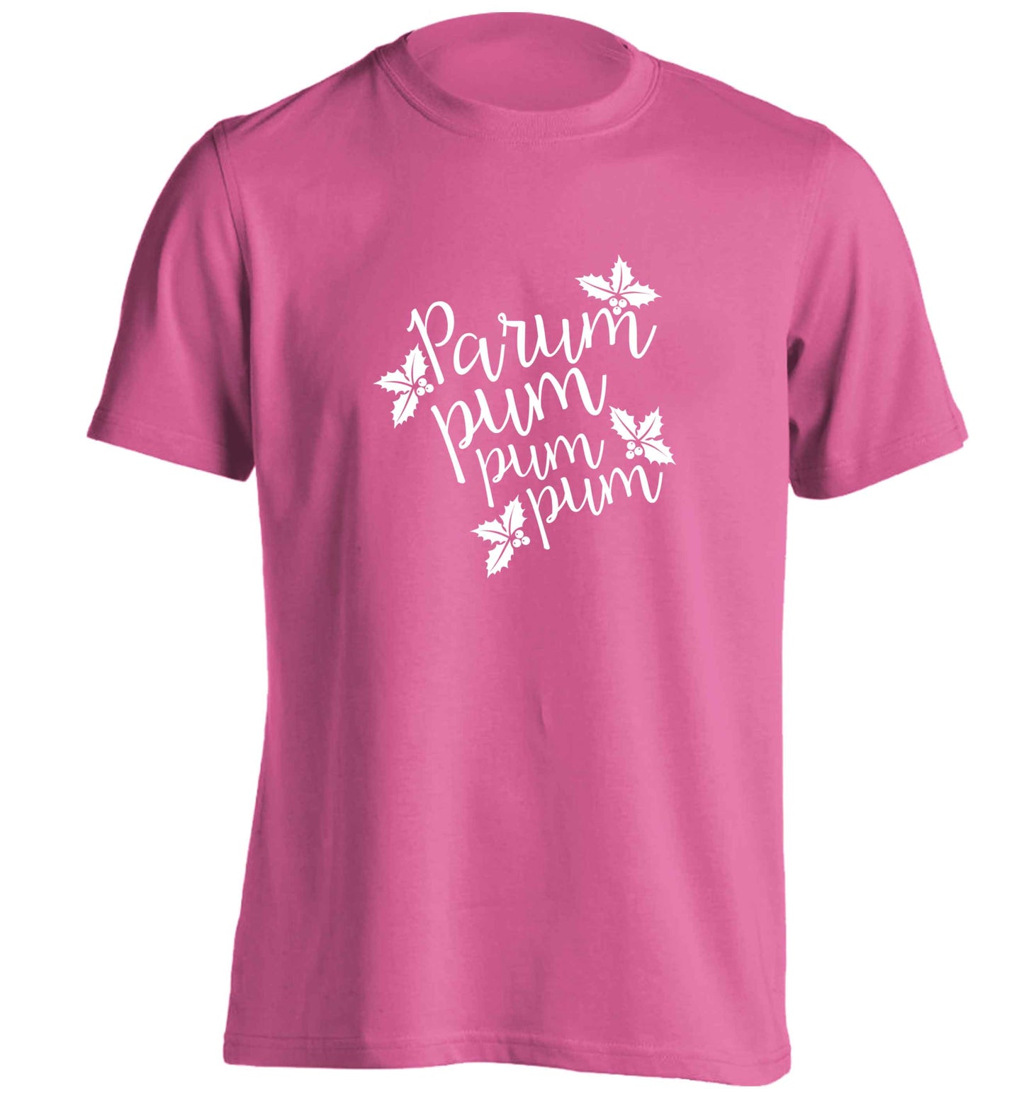 Pa rum pum pum pum adults unisex pink Tshirt 2XL
