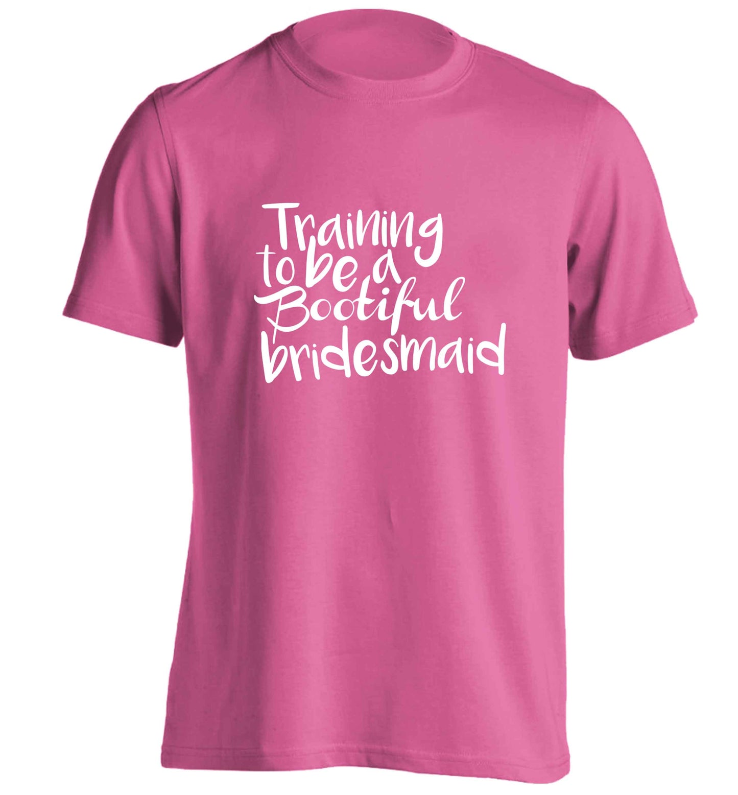 Get motivated and get fit for your big day! Our workout quotes and designs will get you ready to sweat! Perfect for any bride, groom or bridesmaid to be! adults unisex pink Tshirt 2XL