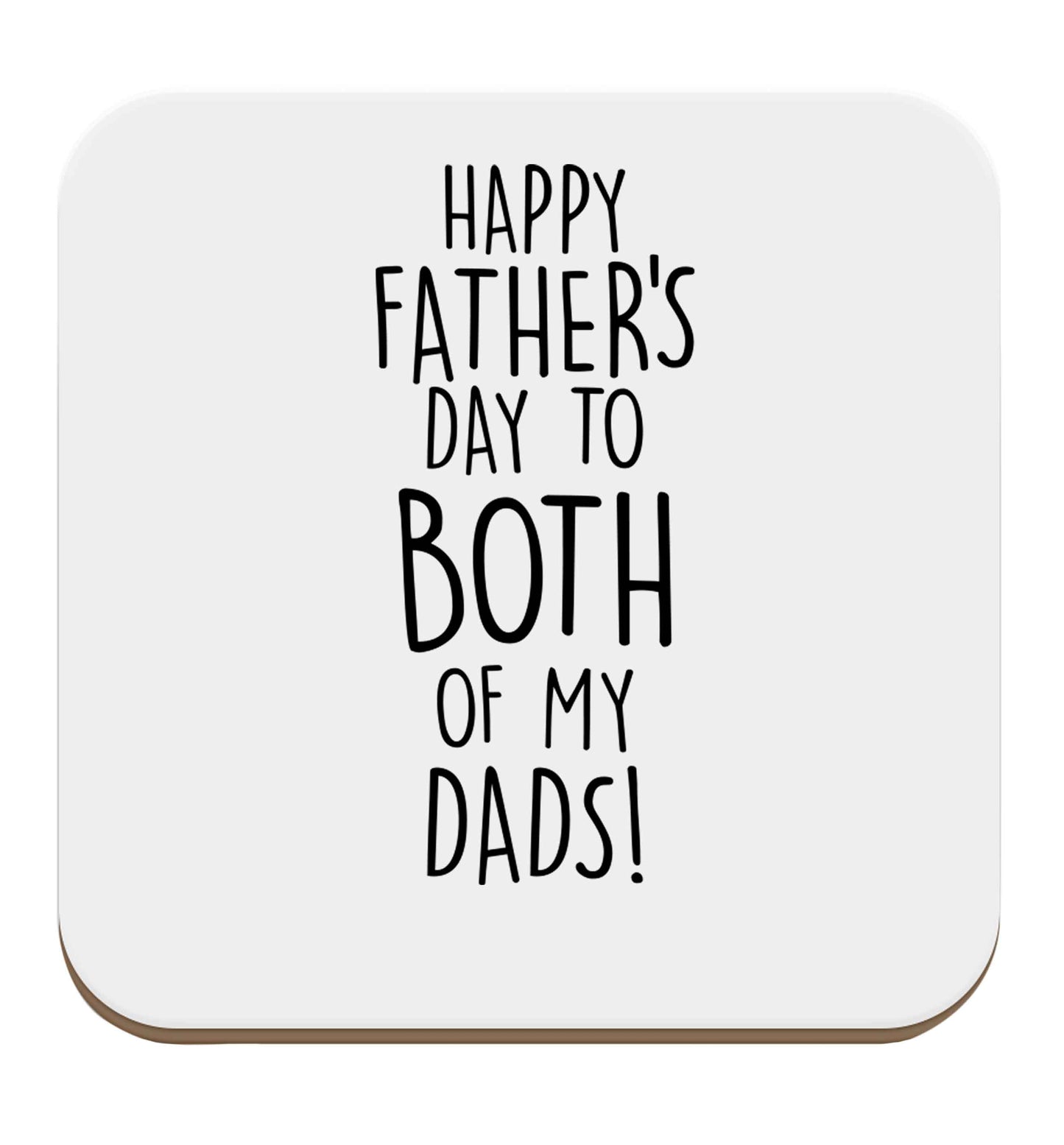 Happy Father's day to both of my dads set of four coasters