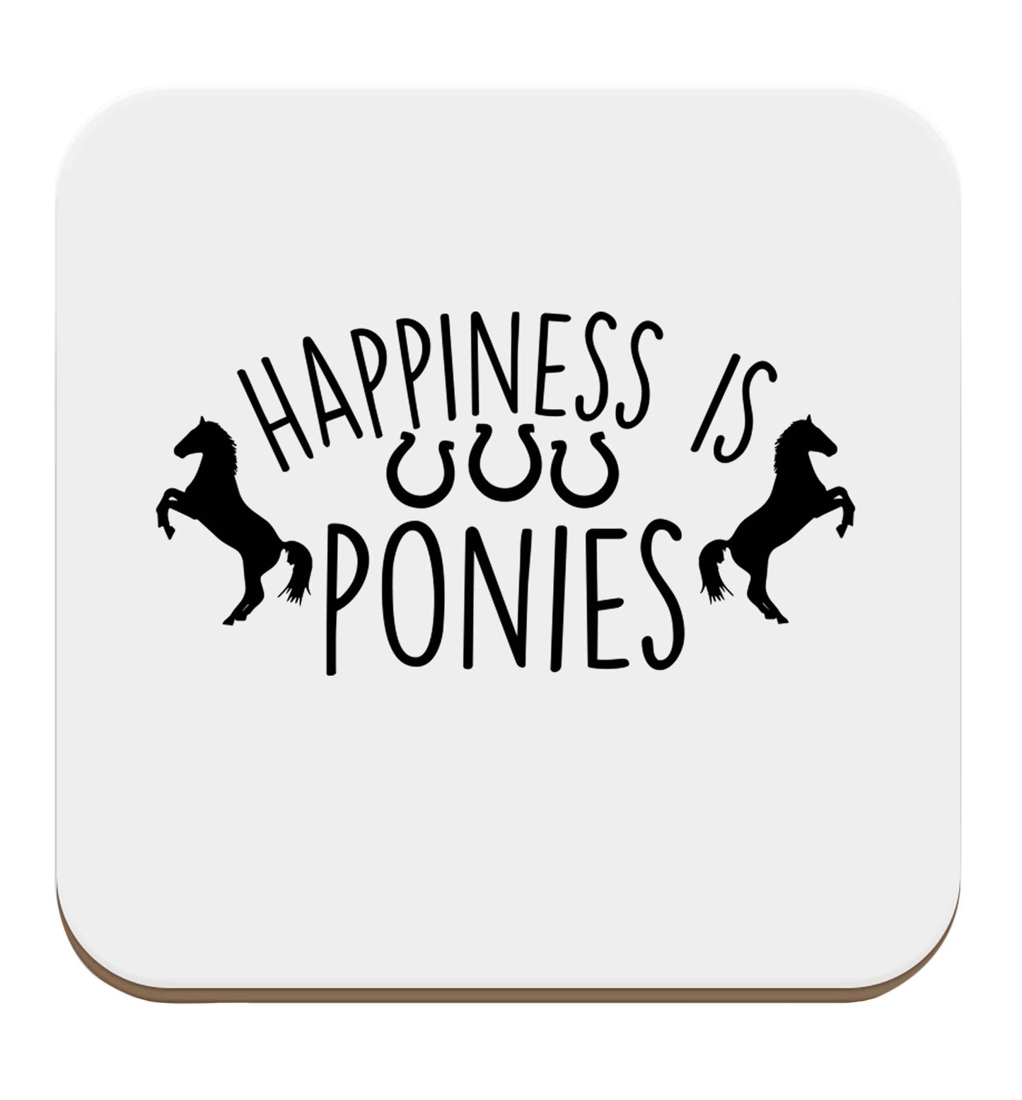 Happiness is ponies set of four coasters
