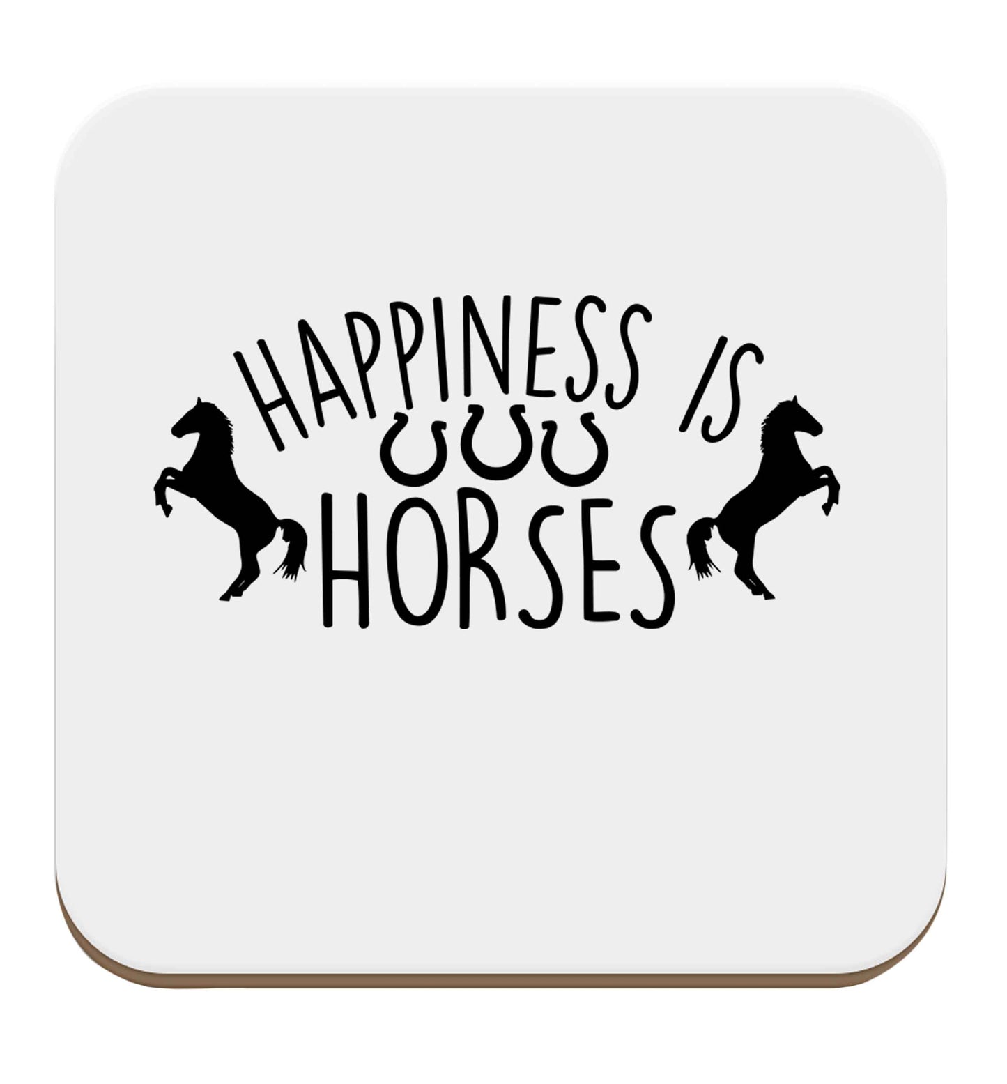Happiness is horses set of four coasters