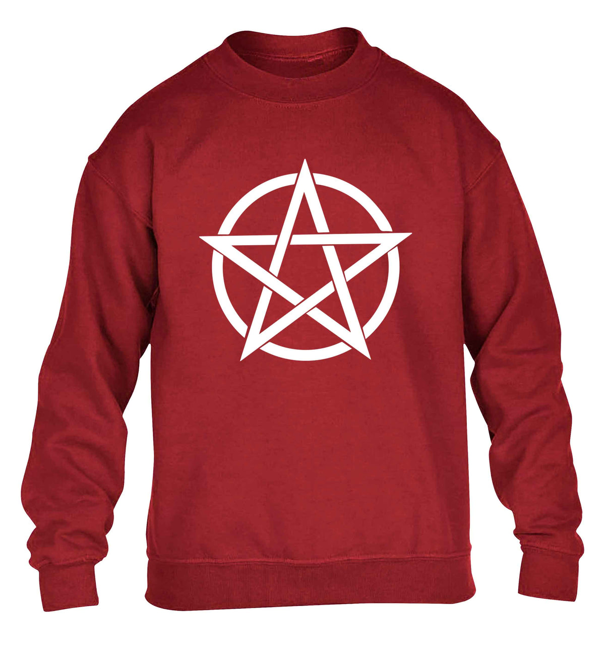 Pentagram symbol children's grey sweater 12-13 Years