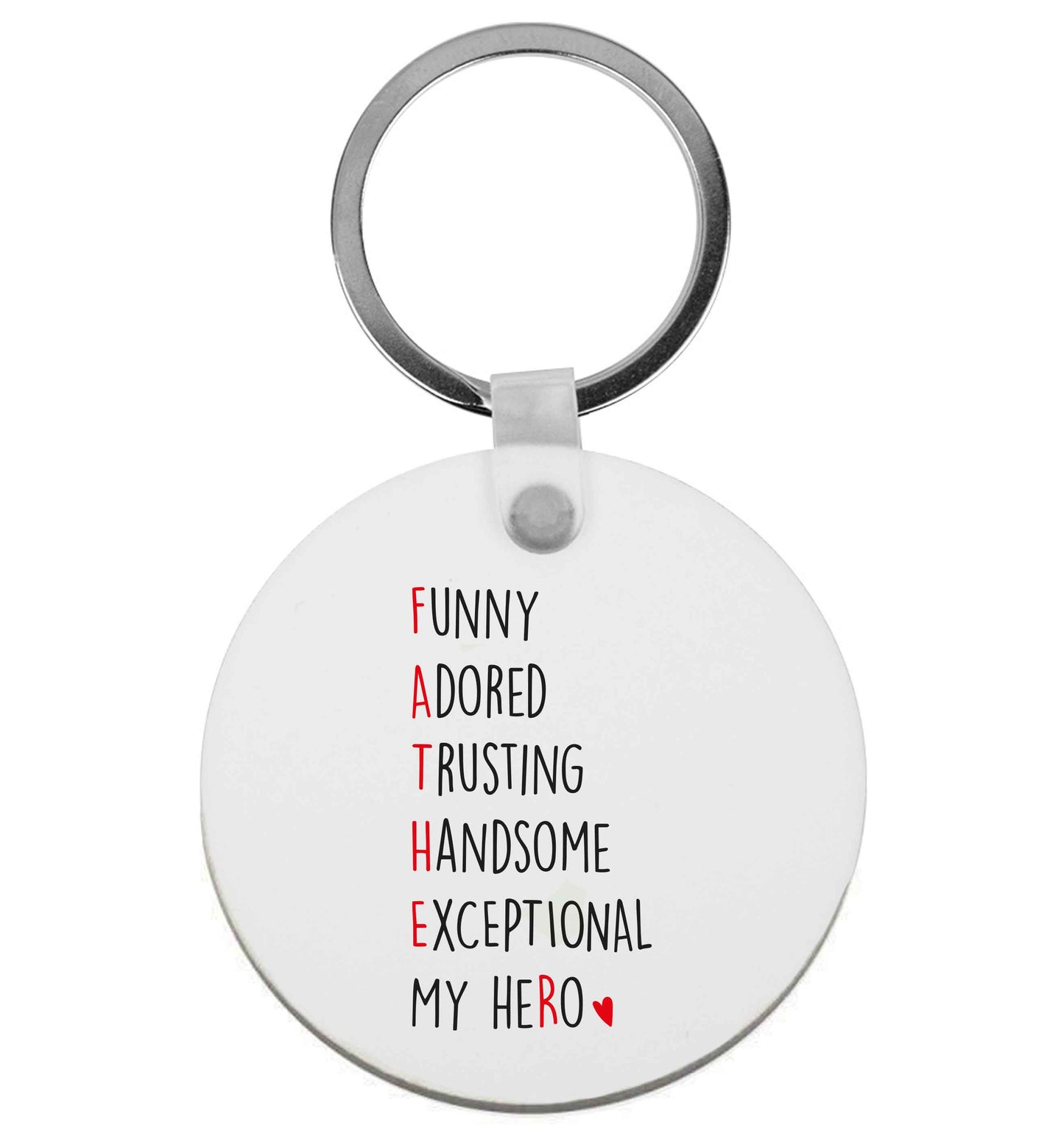 Father meaning hero acrostic poem | Keyring