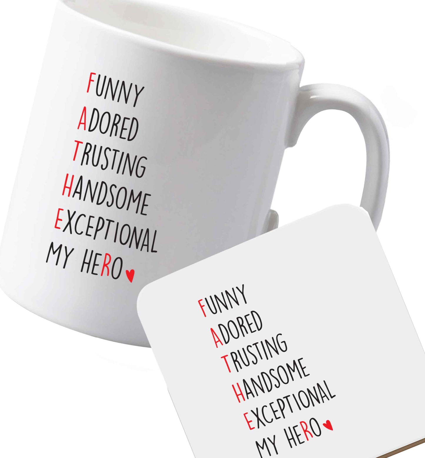 10 oz Ceramic mug and coaster Favourite Type Pan Pancake both sides