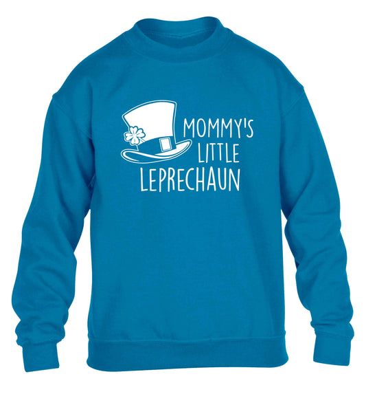 Mommy's little leprechaun children's blue sweater 12-13 Years