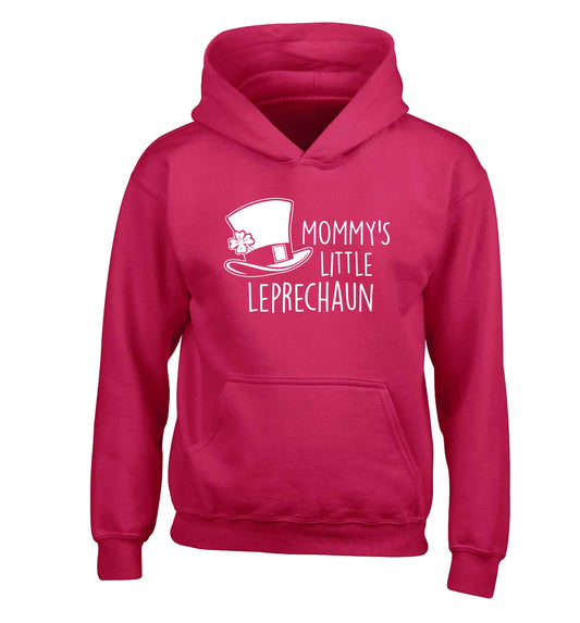 Mommy's little leprechaun children's pink hoodie 12-13 Years