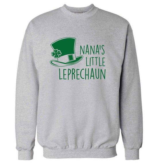 Nana's little leprechaun adult's unisex grey sweater 2XL