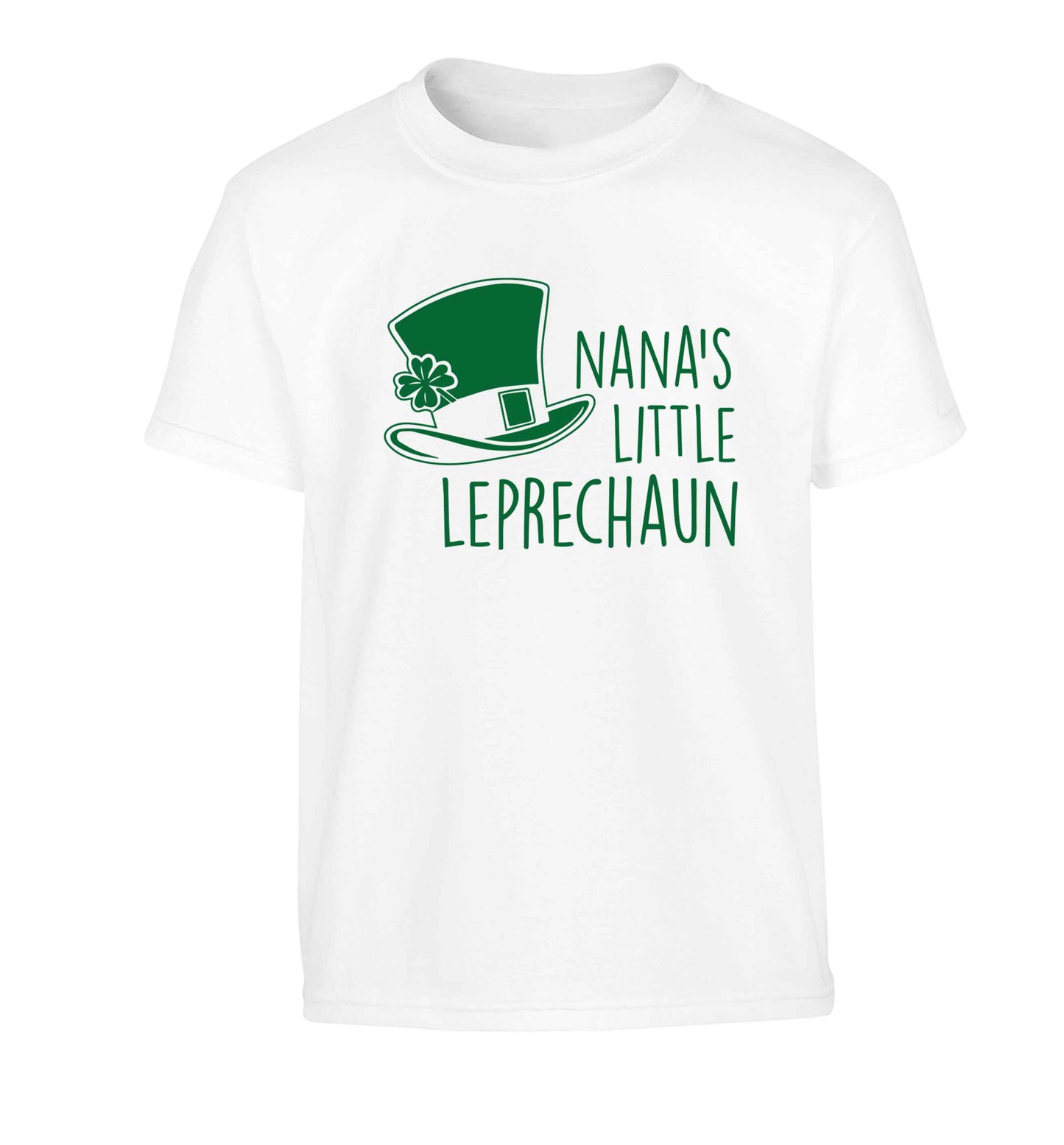 Nana's little leprechaun Children's white Tshirt 12-13 Years