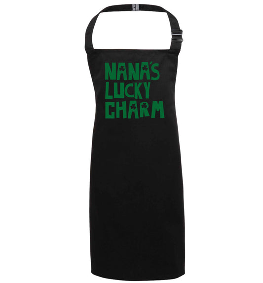 Nana's lucky charm black apron 7-10 years