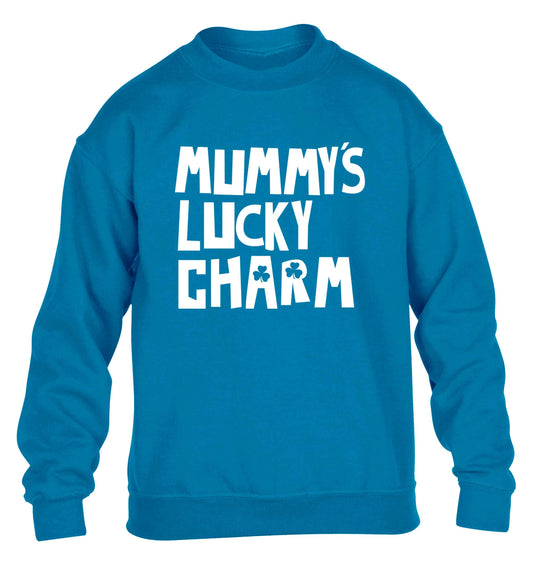 Mummy's lucky charm children's blue sweater 12-13 Years