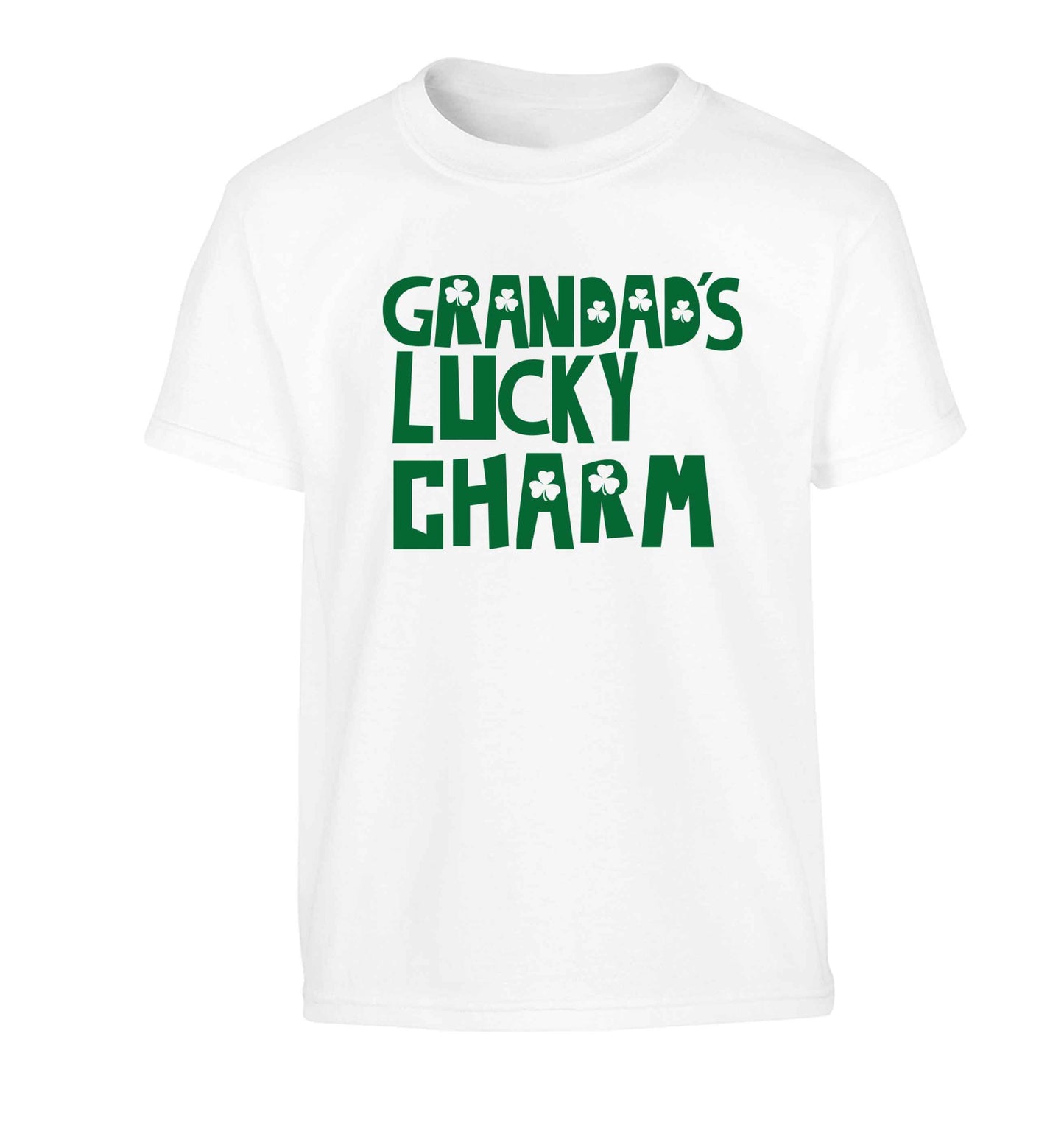 Grandad's lucky charm Children's white Tshirt 12-13 Years