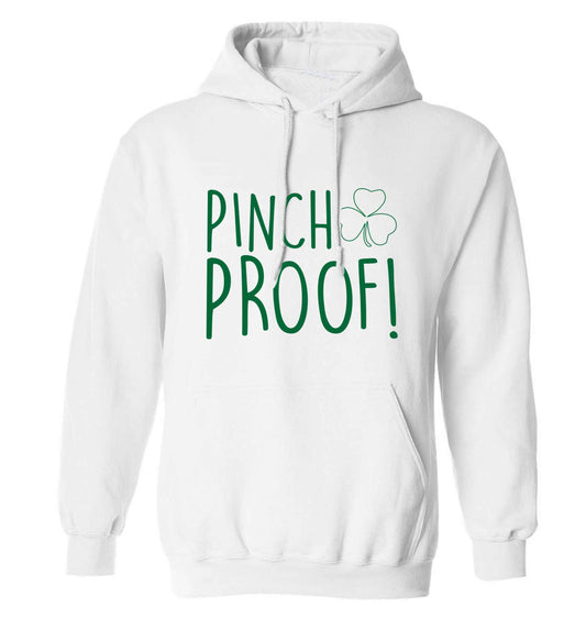 Pinch Proof adults unisex white hoodie 2XL