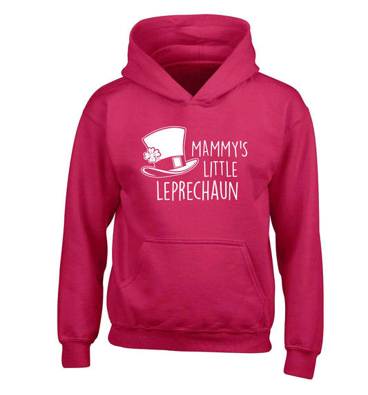 Mammy's little leprechaun children's pink hoodie 12-13 Years