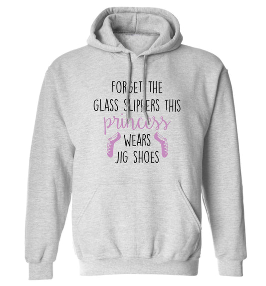 This princess wears jig shoes adults unisex grey hoodie 2XL