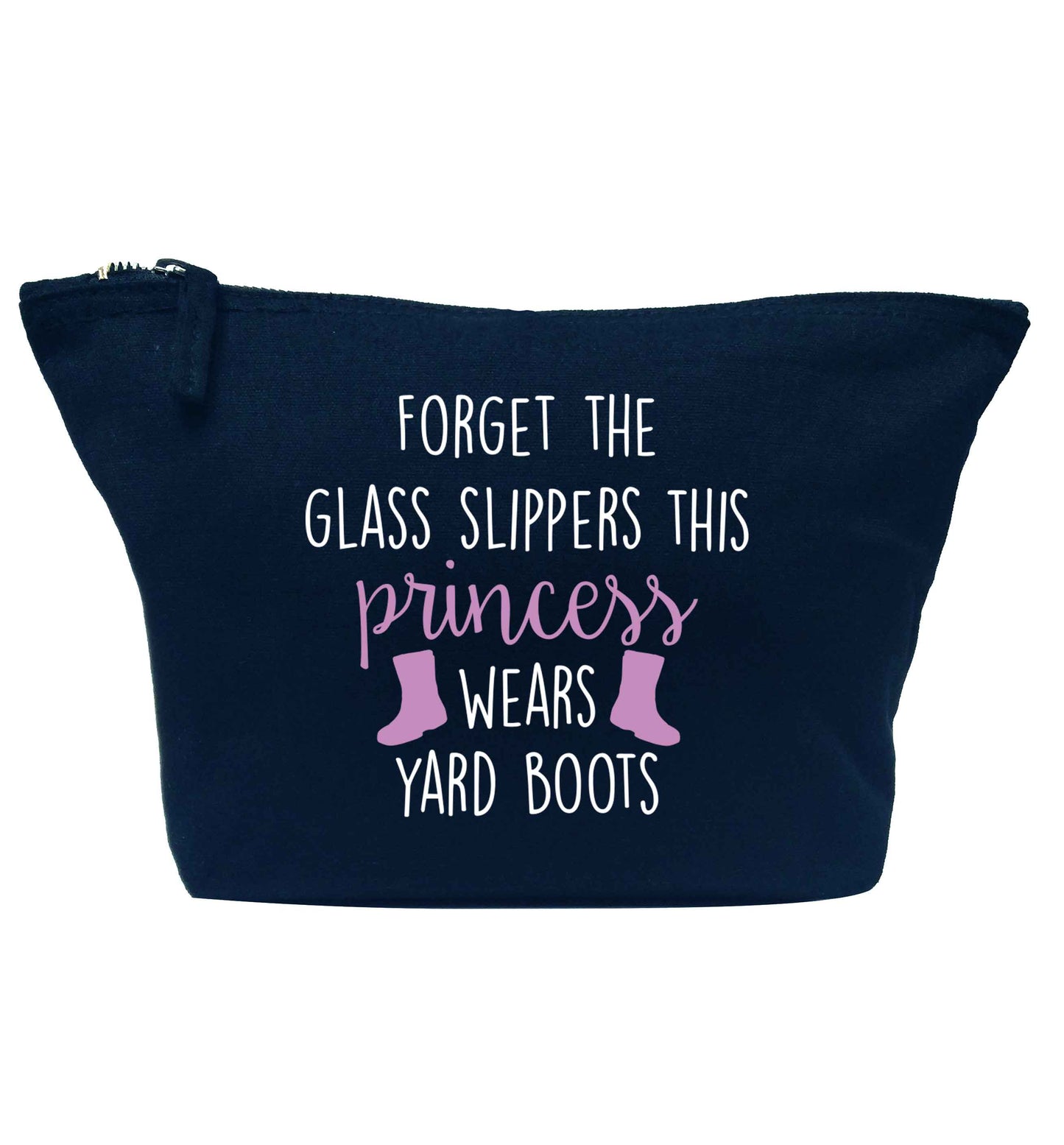 Forget the glass slippers this princess wears yard boots navy makeup bag