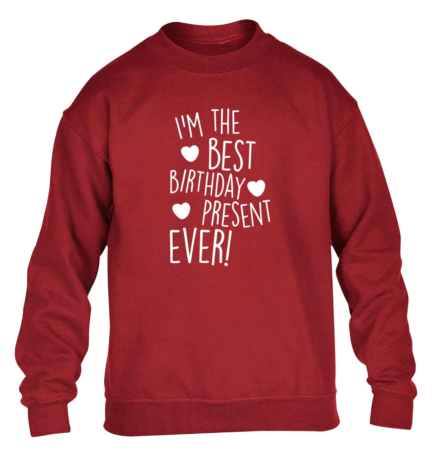 I'm the best birthday present ever children's grey sweater 12-13 Years