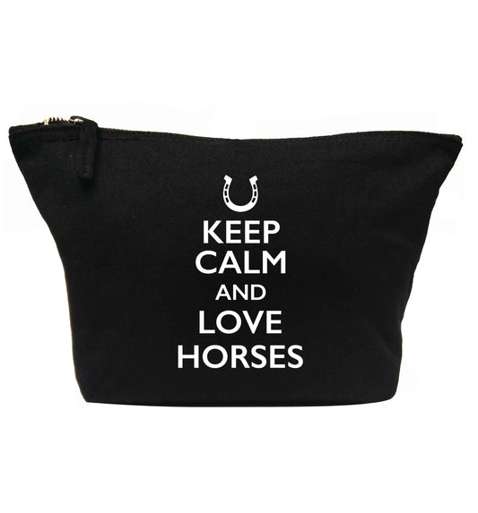 Keep calm and love horses | Makeup / wash bag