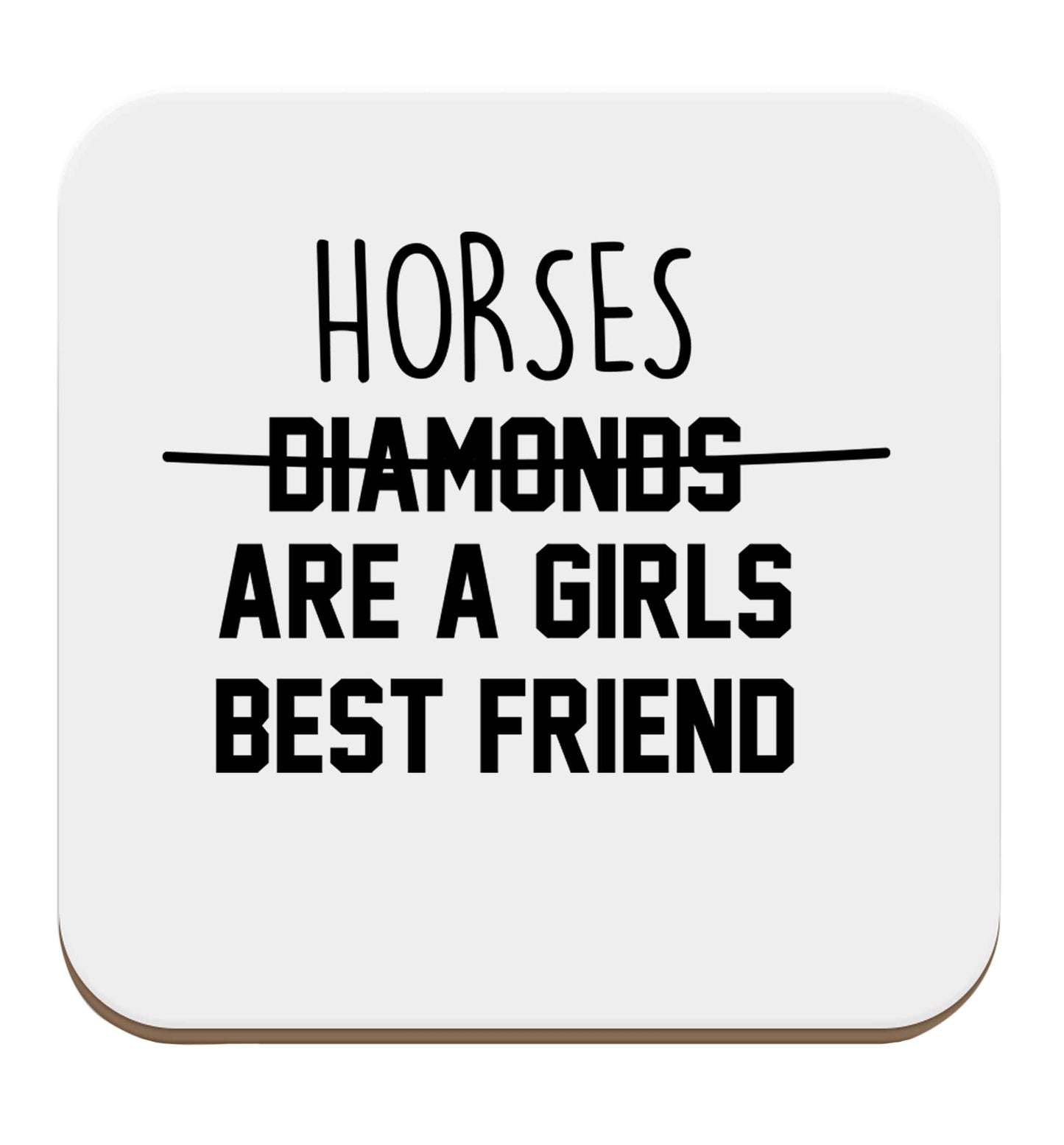 Horses are a girls best friend set of four coasters