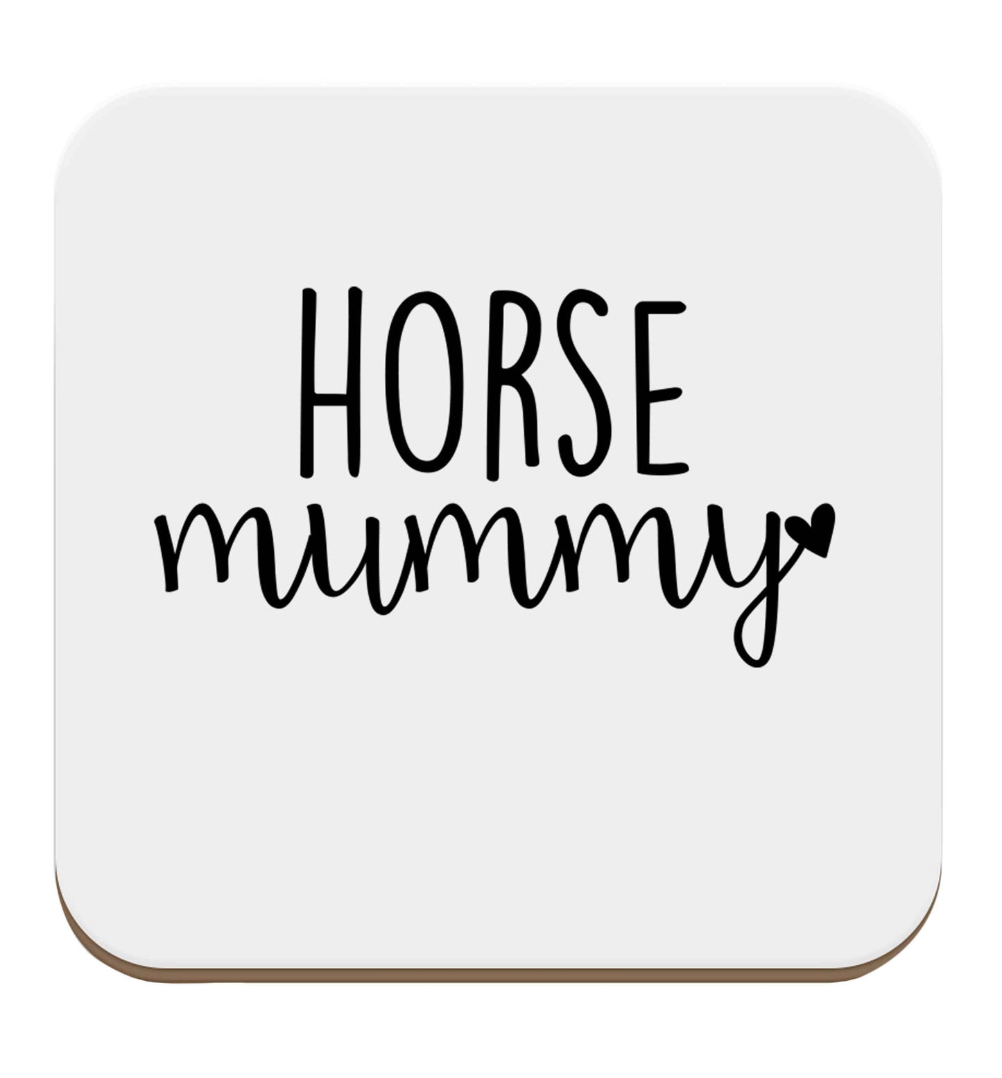 Horse mummy set of four coasters