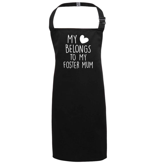 My heart belongs to my foster mum black apron 7-10 years