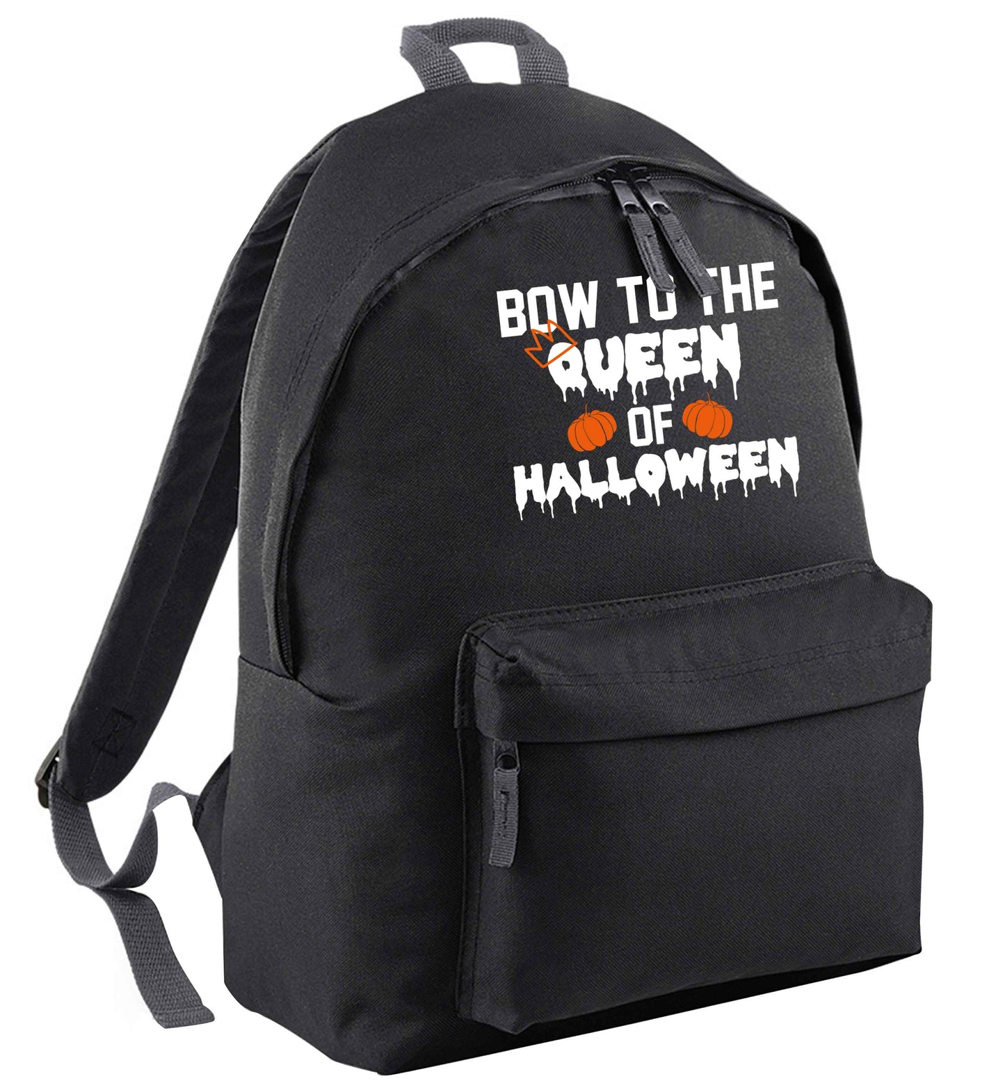 Bow to the Queen of halloween black adults backpack