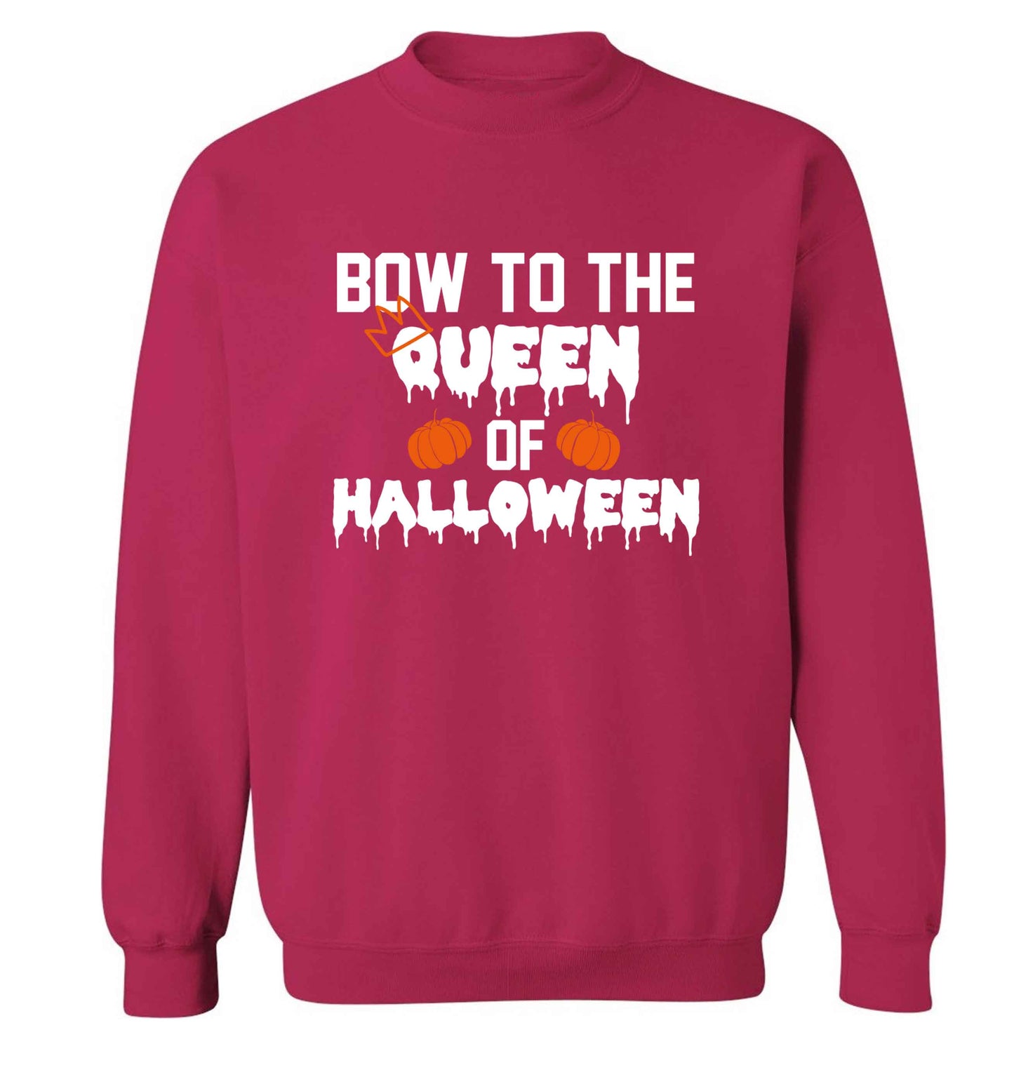 Bow to the Queen of halloween adult's unisex pink sweater 2XL