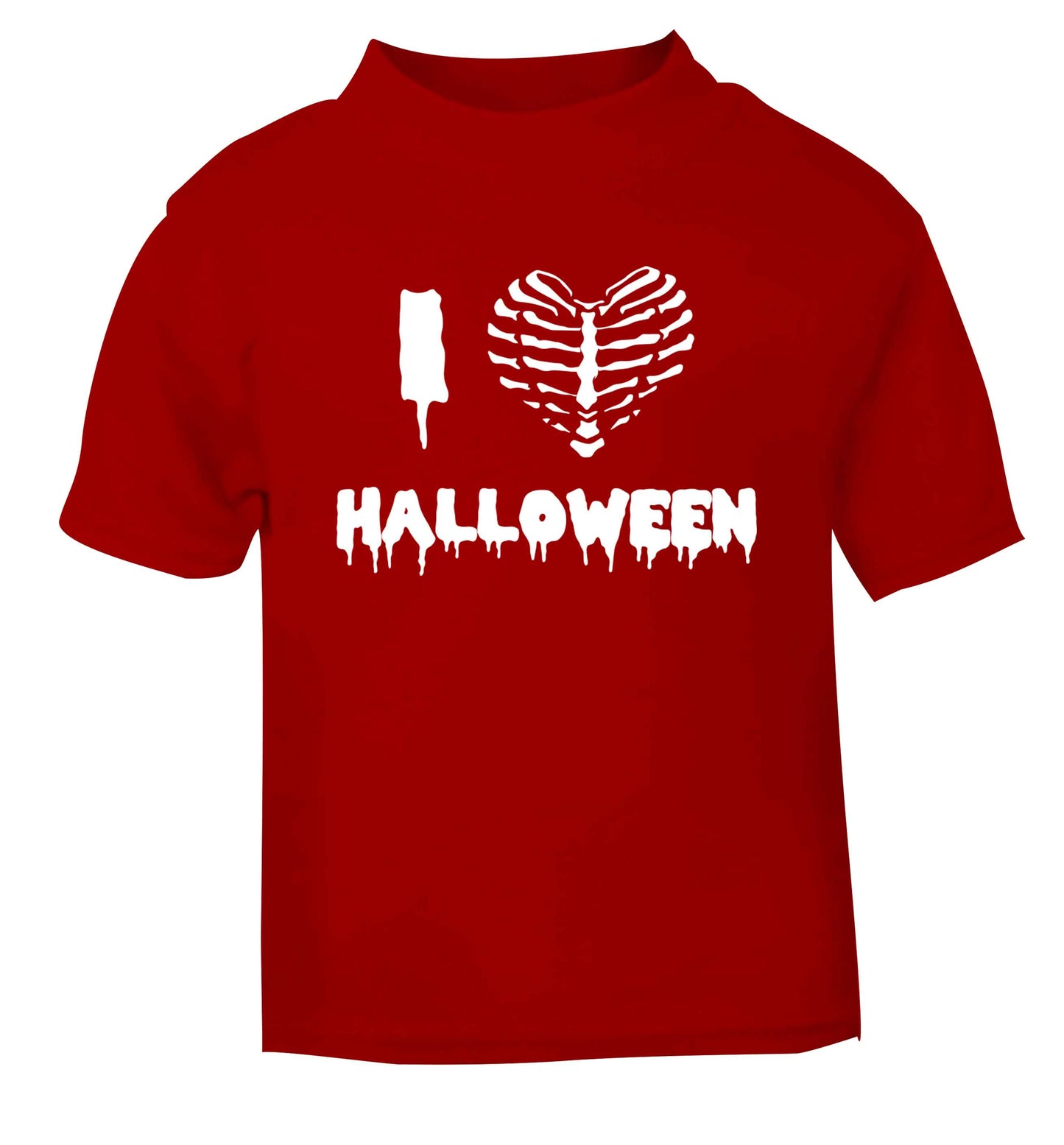 I love halloween red baby toddler Tshirt 2 Years