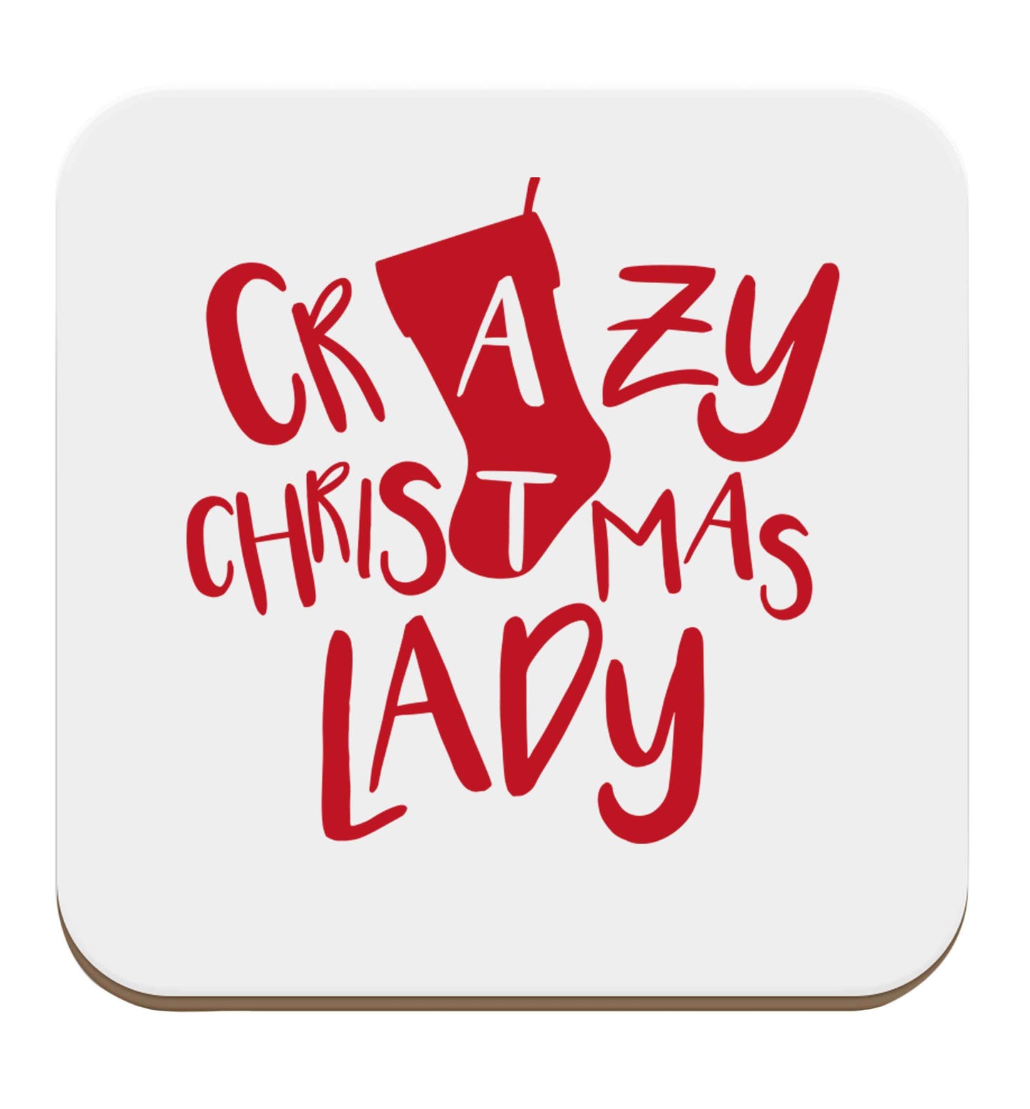 Crazy Christmas Dude set of four coasters