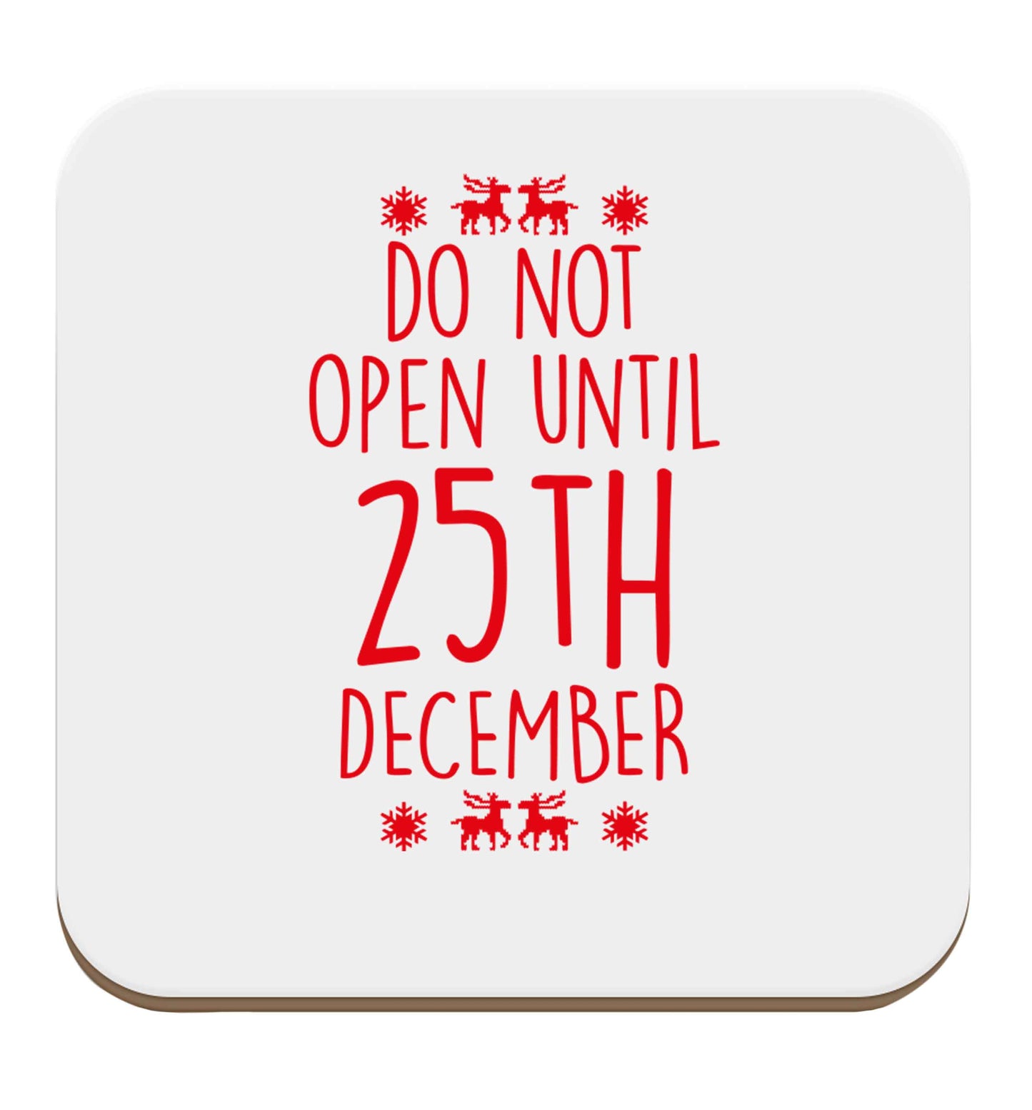 Christmas Eve Checklist set of four coasters