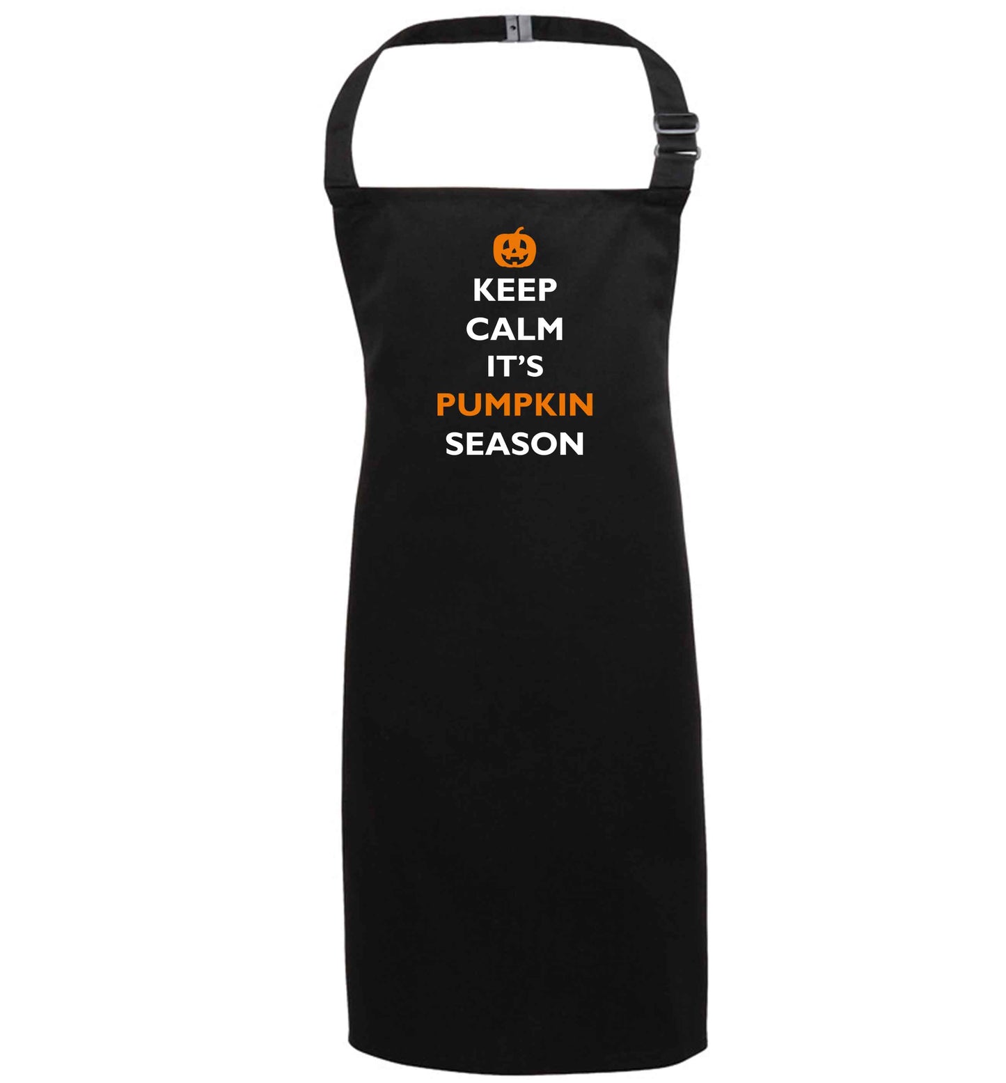 Calm Pumpkin Season black apron 7-10 years
