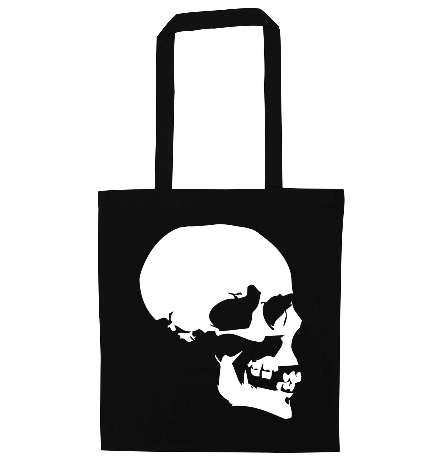 Personalised Skull Halloween black tote bag