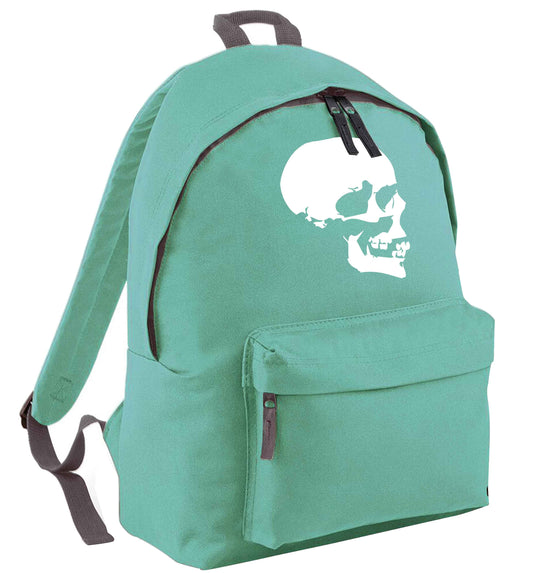 Personalised Skull Halloween mint adults backpack