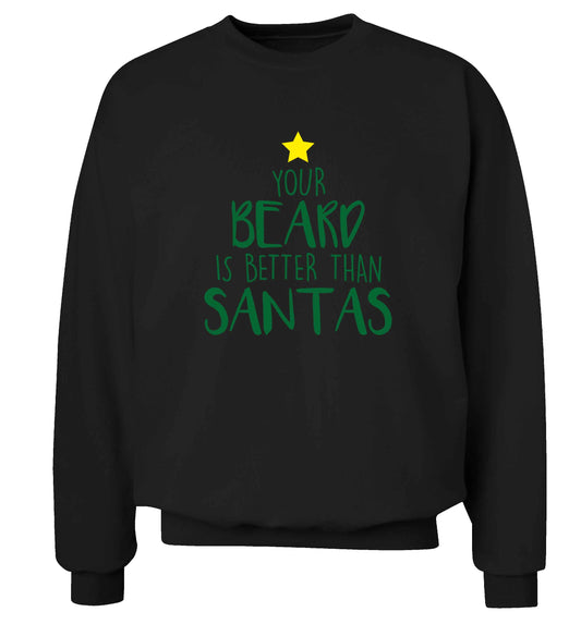 Your Beard Better than Santas adult's unisex black sweater 2XL
