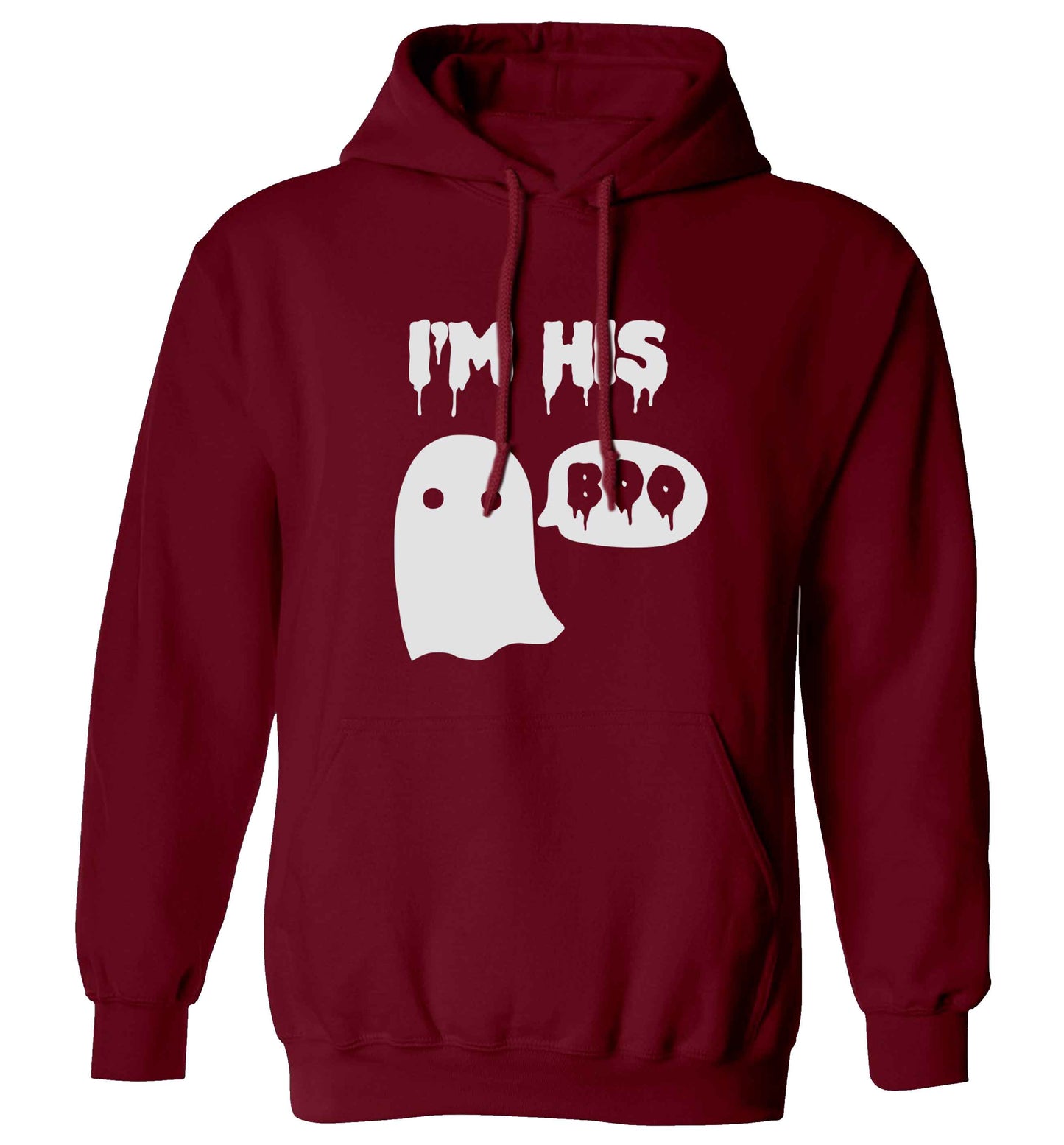 I'm his boo adults unisex maroon hoodie 2XL