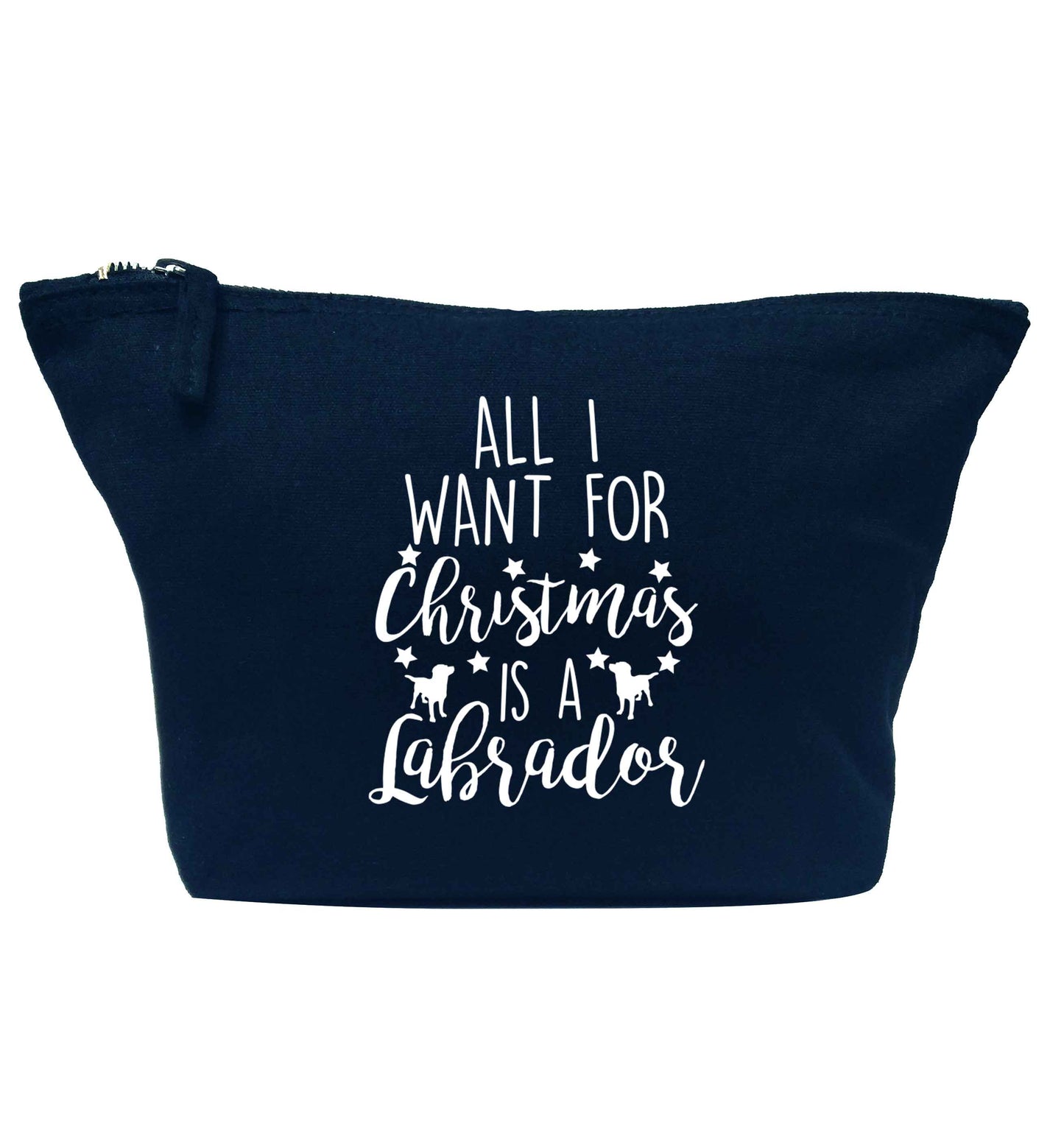 All I want for Christmas is a labrador navy makeup bag