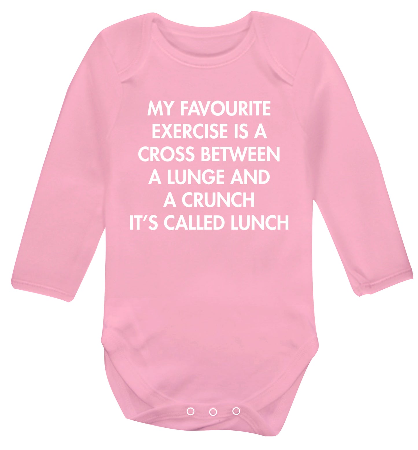 My favourite exercise is a cross between a lung and a crunch it's called lunch Baby Vest long sleeved pale pink 6-12 months