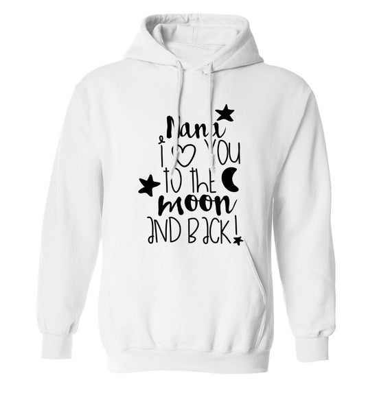 Nana's little bodybuilder adults unisex white hoodie 2XL
