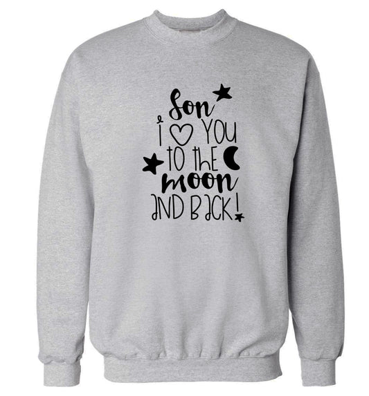 Son I love you to the moon and back Adult's unisex grey sweater 2XL